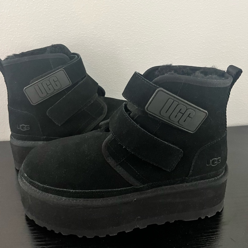 Ugg platform black boots